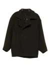 Petar Petrov Asymmetric Single-breasted Coat In Black