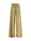 Petar Petrov Gold Cotton Casual Pants