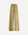 Petar Petrov Gold Cotton Casual Pants In Gold