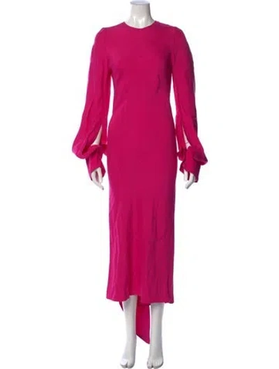 Pre-owned Petar Petrov Crew Neck Long Dress In Pink
