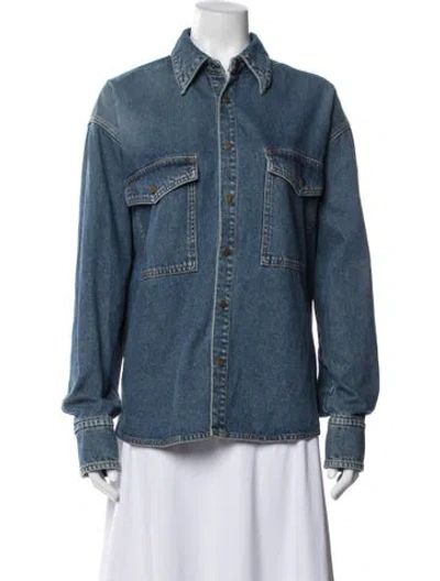 Pre-owned Petar Petrov Denim Jacket In Blue