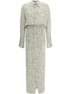 Petar Petrov The Saint Polka Dot Maxi Shirt Dress In White
