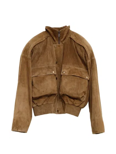Petar Petrov Flap Pocket Bomber Jacket In Brown