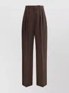 Petar Petrov Flowing High Waist Silk Trousers