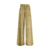 Petar Petrov Gold Cotton Casual Pants In Neutral