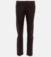 Petar Petrov Gonda Low-rise Leather Pants In Chocolate