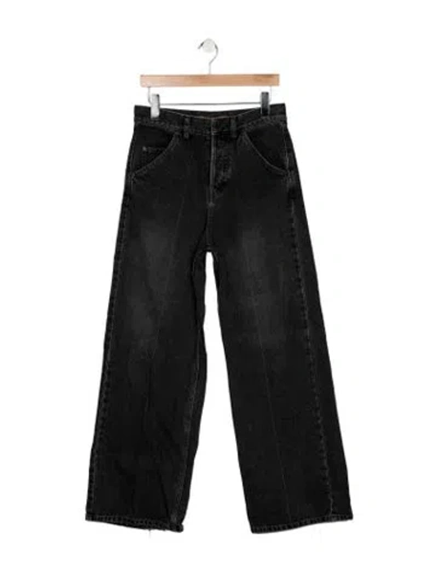 Pre-owned Petar Petrov High-rise Wide Leg Jeans In Black