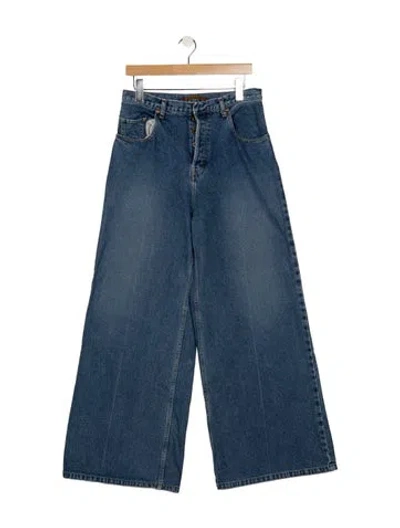 Pre-owned Petar Petrov High-rise Wide Leg Jeans In Blue