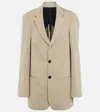 Petar Petrov Isaac Pinstriped Cotton-blend Blazer In Butter