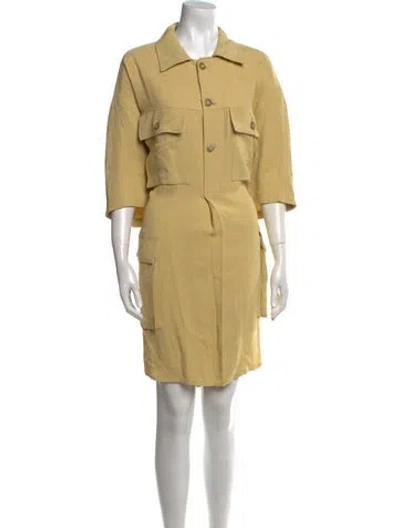 Pre-owned Petar Petrov Knee-length Dress In Yellow