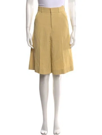 Pre-owned Petar Petrov Knee-length Shorts In Yellow