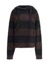 Petar Petrov Loose Fit Cropped Hooded Jumper In Multi