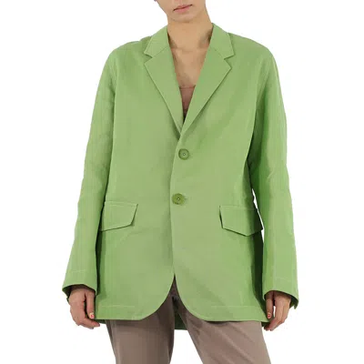 Petar Petrov Ladies Green Issa Single-breasted Oversized Jacket
