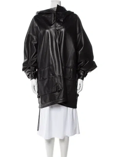 Pre-owned Petar Petrov Lamb Leather Jacket In Black