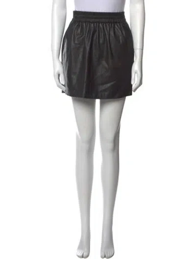 Pre-owned Petar Petrov Leather Mini Skirt In Multi