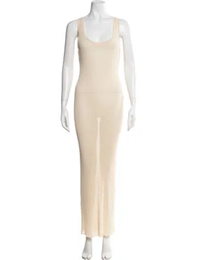 Pre-owned Petar Petrov Linen Long Dress W/ Tags In Neutral