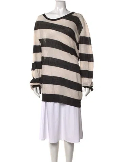 Pre-owned Petar Petrov Linen Striped Sweater In Multicolor