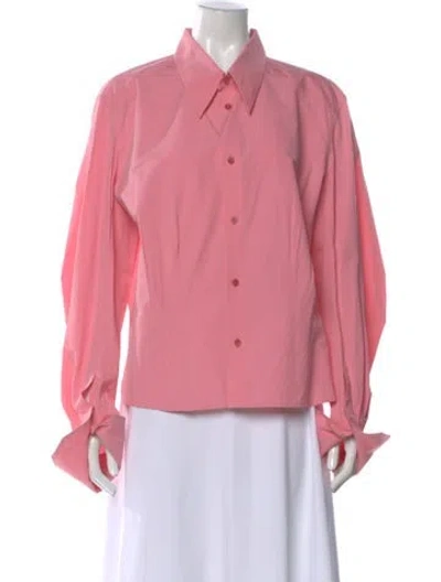 Pre-owned Petar Petrov Long Sleeve Button-up Top W/ Tags In Pink