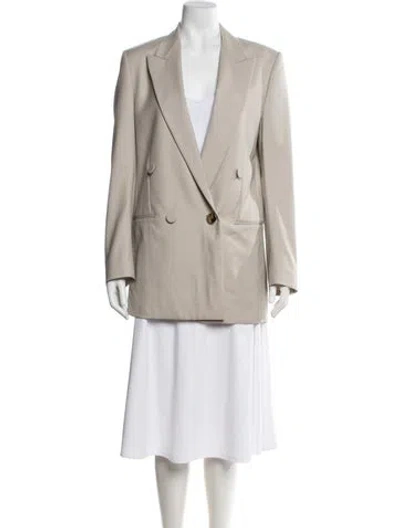 Pre-owned Petar Petrov Merino Wool Blazer W/ Tags In Neutral