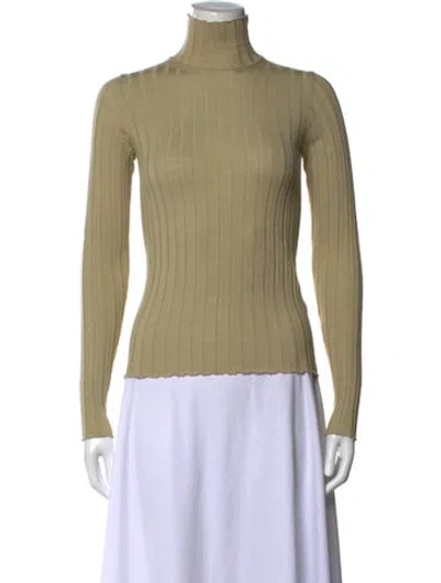 Pre-owned Petar Petrov Merino Wool Turtleneck Sweater In Neutrals