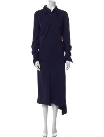Pre-owned Petar Petrov Midi Length Dress In Blue