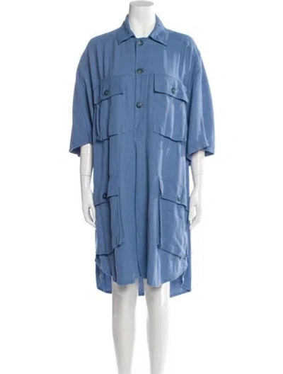 Pre-owned Petar Petrov Midi Length Dress In Blue