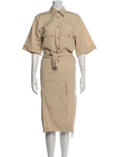 Pre-owned Petar Petrov Midi Length Dress In Neutrals