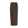 Petar Petrov Sophisticated Silk Midi Skirt With Asymmetric Hem