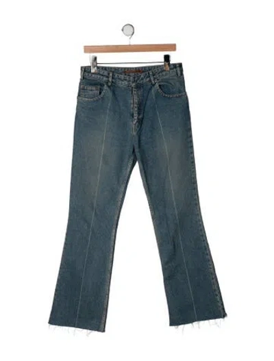 Pre-owned Petar Petrov Mid-rise Flared Jeans In Blue
