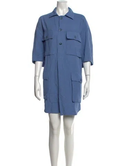 Pre-owned Petar Petrov Mini Dress In Blue