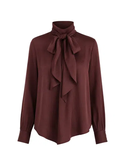 Petar Petrov Mist Long-sleeve Blouse In Brown