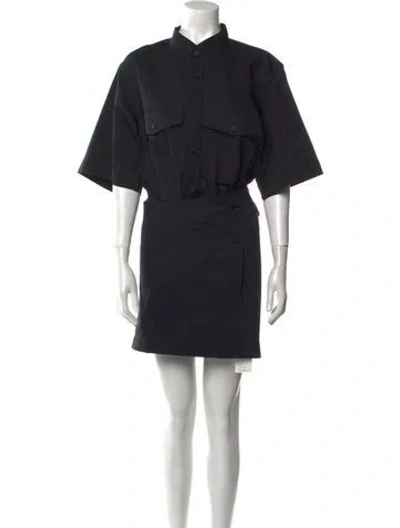 Pre-owned Petar Petrov Mock Neck Mini Dress In Green