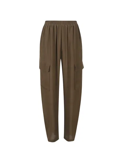 Petar Petrov Fluid Cargo Pants With Relaxed Fit In Brown