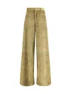 Petar Petrov Gold Cotton Casual Pants In Gold