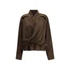 Petar Petrov Peplum Blouse In Brown