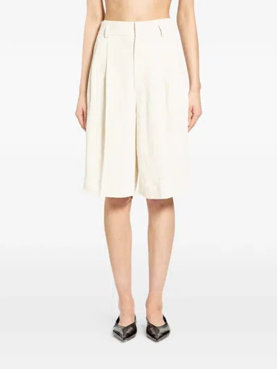 Petar Petrov Pleated Tailored Shorts In White