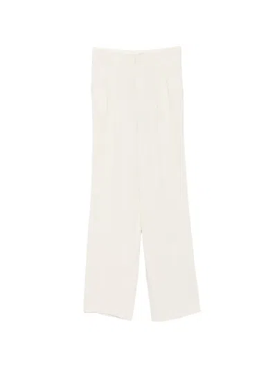 Petar Petrov Pleated Wide-leg Trousers In White