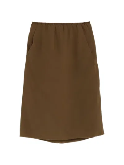 Petar Petrov Pockets Midi Skirt In Brown