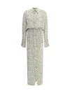 Petar Petrov The Saint Polka Dot Maxi Shirt Dress In Ivory/black Dots