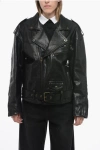 Petar Petrov Quilted Biker Leather Jacket With Oversized Fit