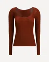 Petar Petrov Ribbed Fitted Top In Orange