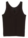 Petar Petrov Scoop-neck Merino-wool Tank Top In Brown