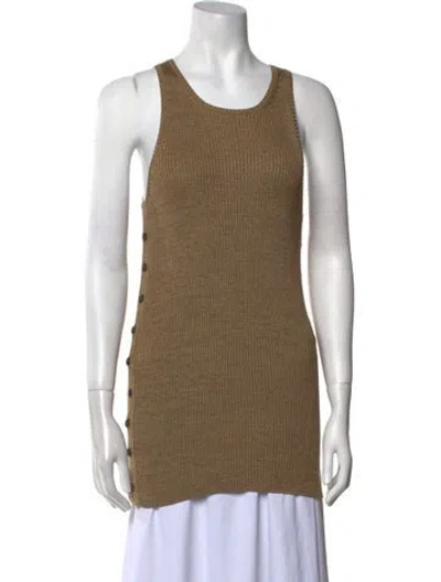 Pre-owned Petar Petrov Scoop Neck Sleeveless Top In Neutral