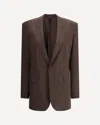 Petar Petrov Notched Lapel Silk Blazer Jacket
