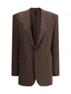Petar Petrov Ilan Single-breasted Wool Blazer In Dark Brown