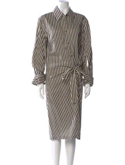 Pre-owned Petar Petrov Silk Knee-length Dress In Neutral