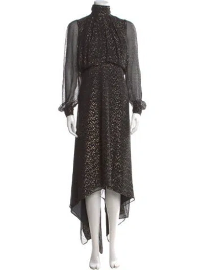 Pre-owned Petar Petrov Silk Long Dress In Black