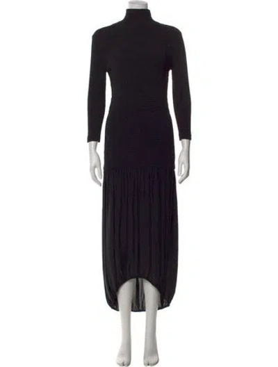 Pre-owned Petar Petrov Silk Long Dress In Black