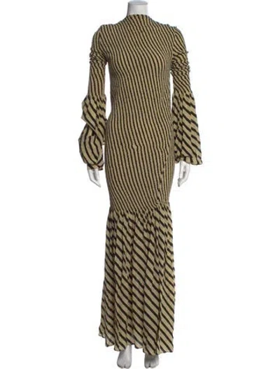 Pre-owned Petar Petrov Silk Long Dress In Neutral