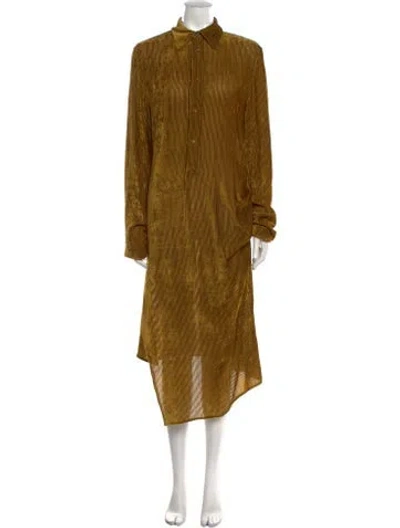 Pre-owned Petar Petrov Silk Long Dress W/ Tags In Brown